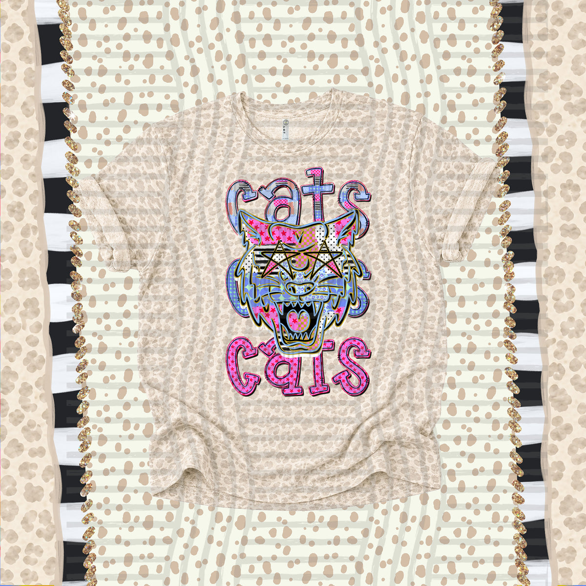 Cats-Dolly Doodle Print (Caplinger) DTF Transfer