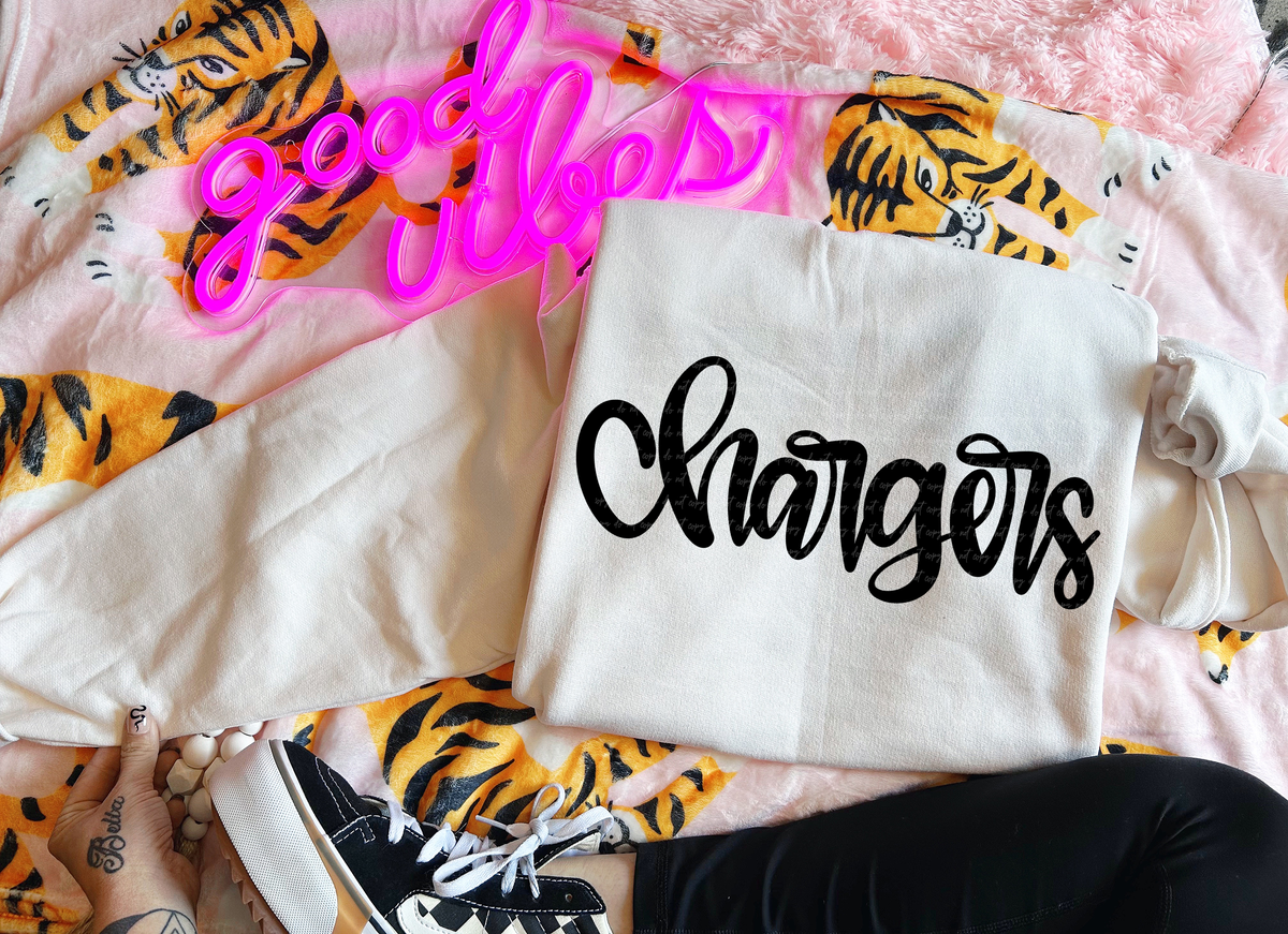 Chargers Hand Lettered 54032 DTF transfer