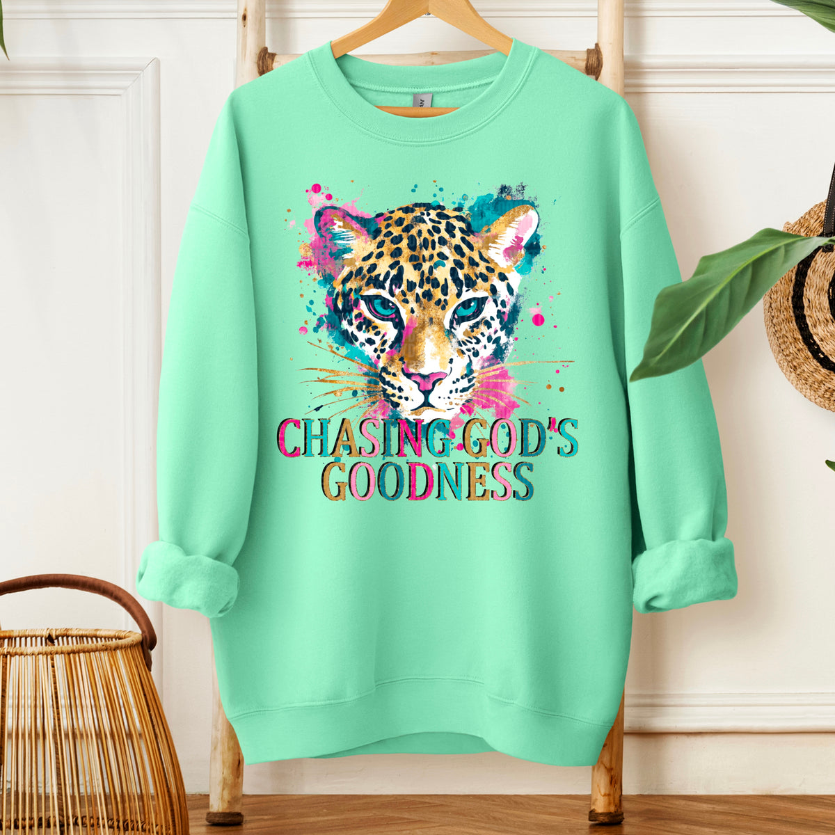 Chasing God's goodness leopard (SDD) 106998 DTF transfer