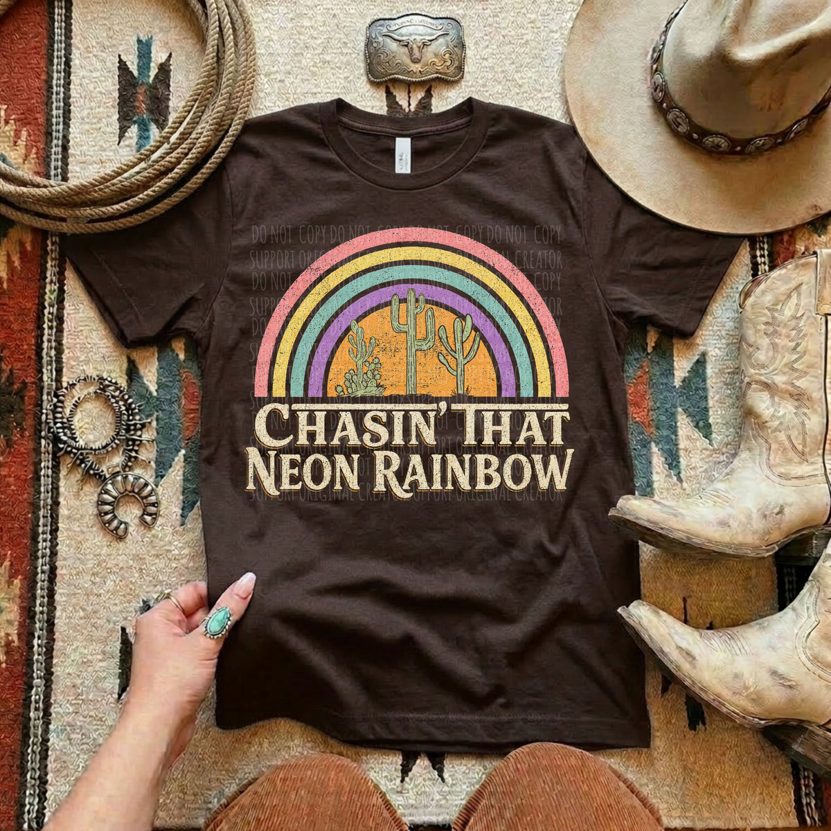Chasin' that neon rainbow (Starlight) DTF Transfer