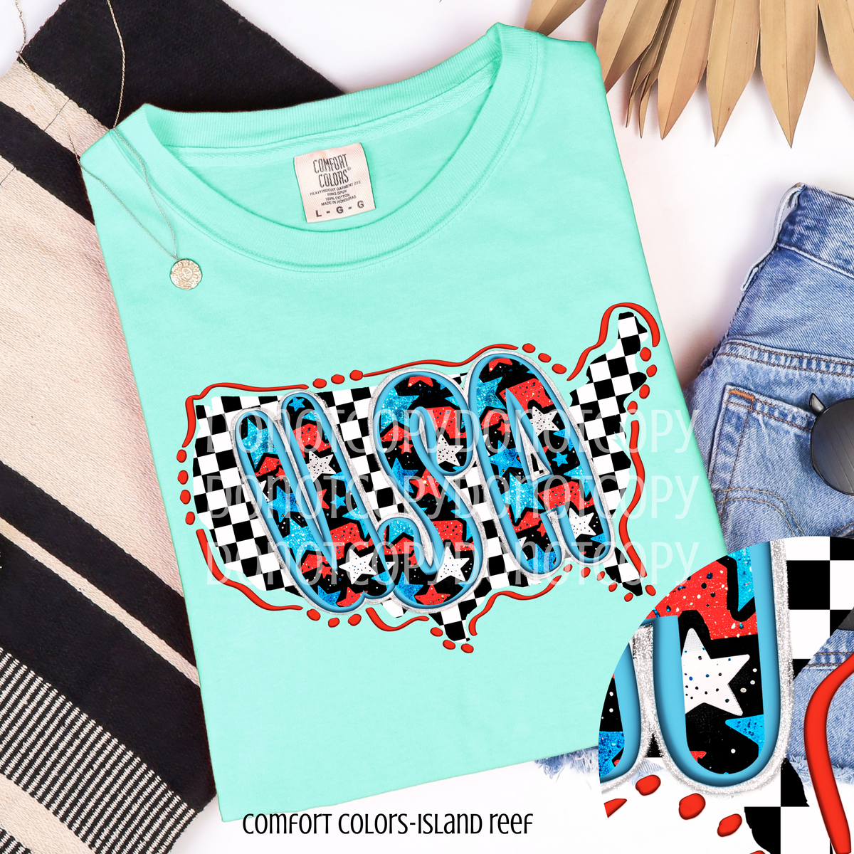 Checkerboard USA (CSG) 98817 DTF transfer