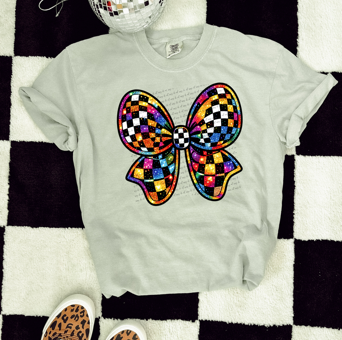 Checkered Bow 51710 DTF transfer