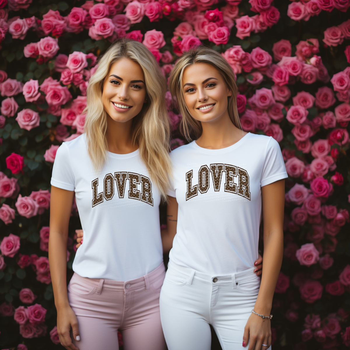 Checkered Lover Outline Font 76314 DTF Transfer