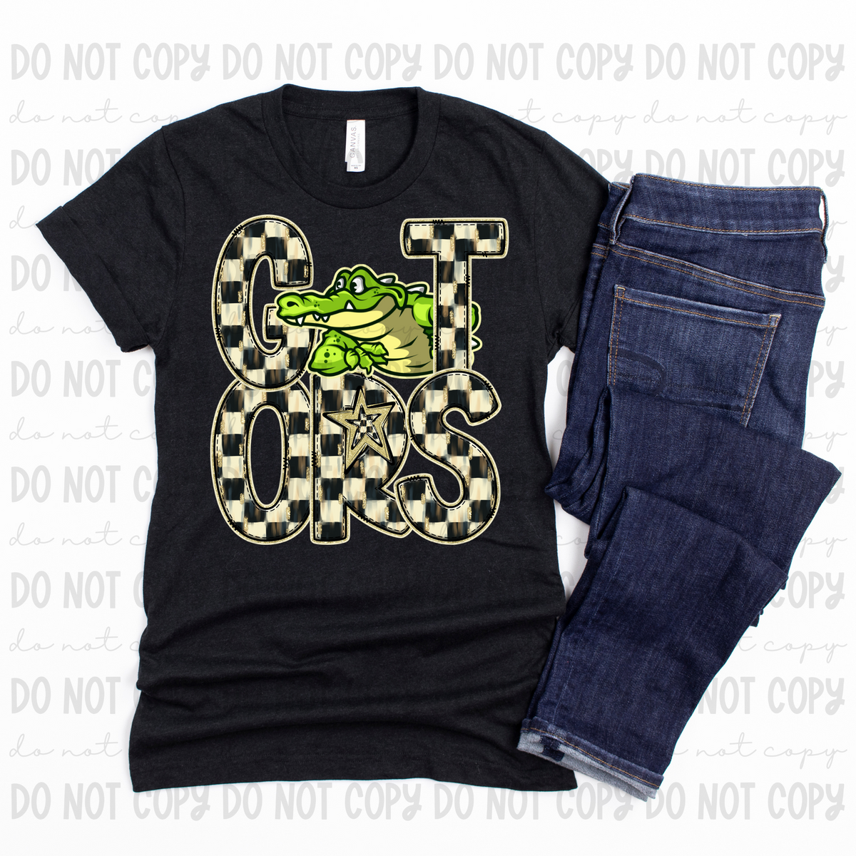 Checkered mascots Gators (Revel) DTF transfer