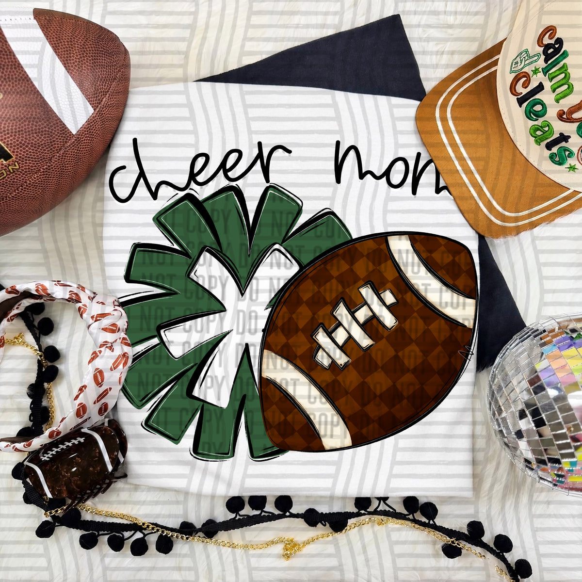 Hunter-Cheer Mom Pom and Football (Caplinger) DTF Transfer