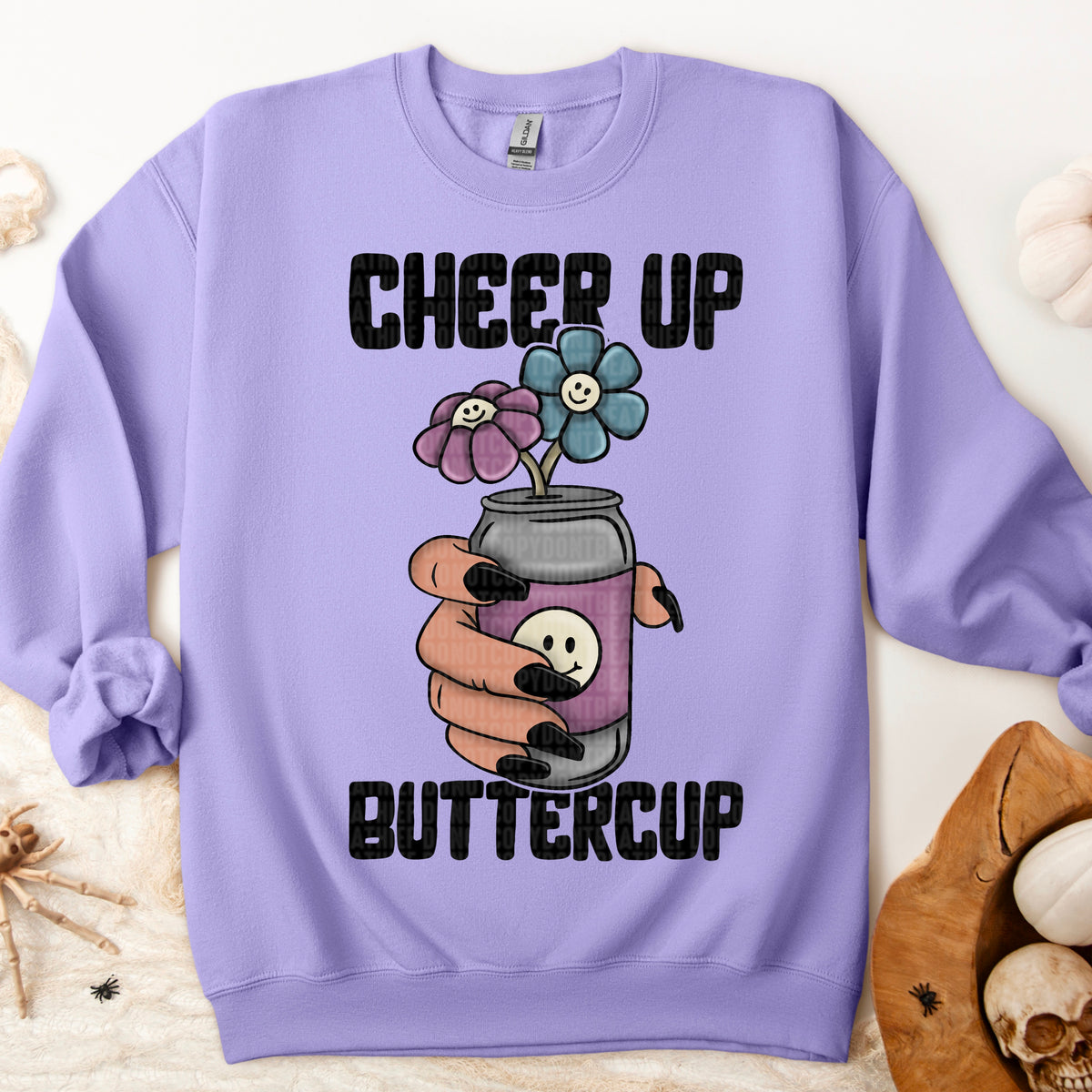 Cheer Up Buttercup Medium Tone Hand 104314 DTF transfer