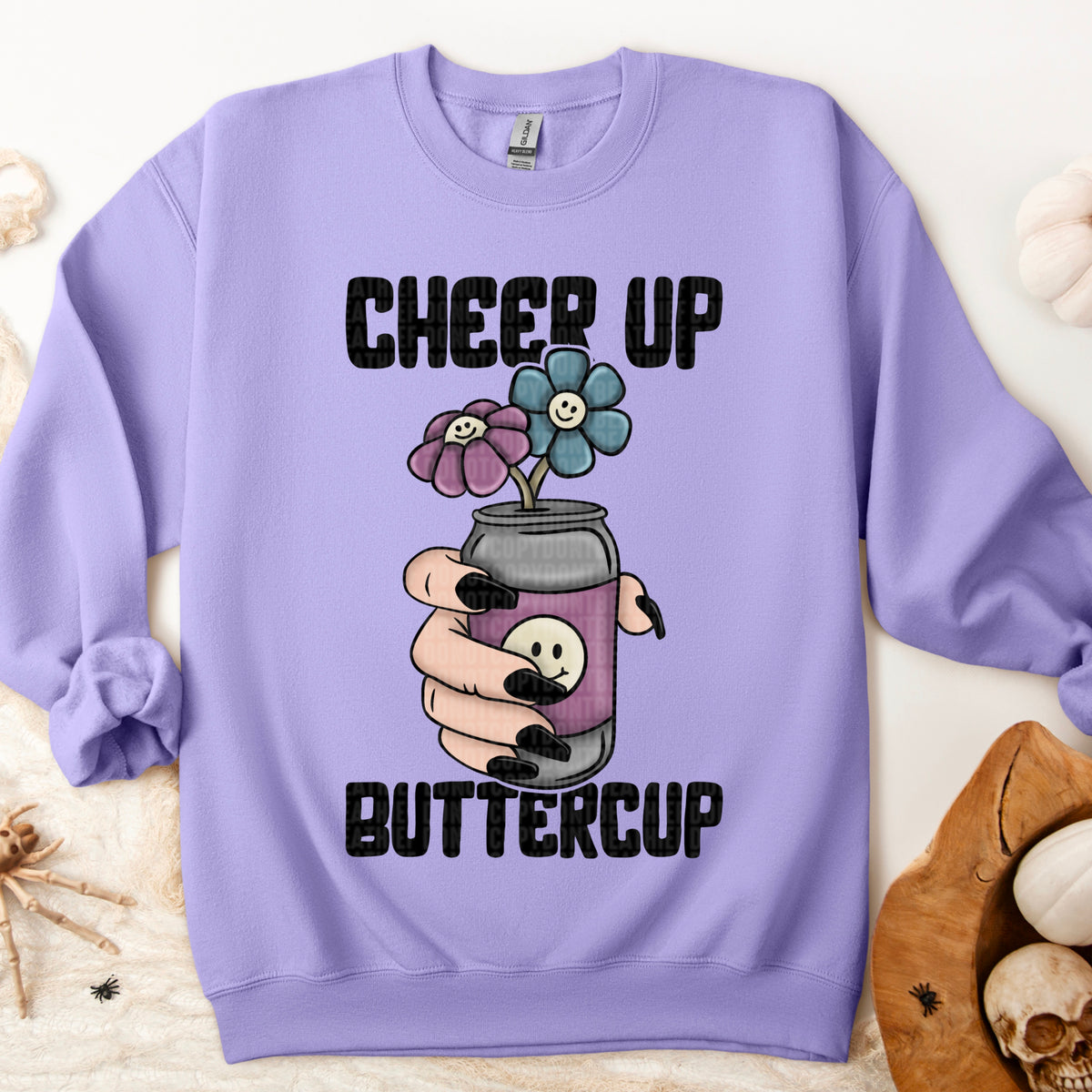 Cheer Up Buttercup Light Tone Hand 104315 DTF transfer