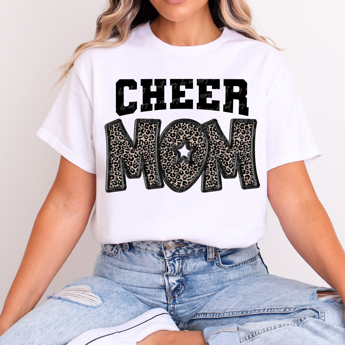 Cheer Mom Leopard Print (VIRGO) DTF transfer