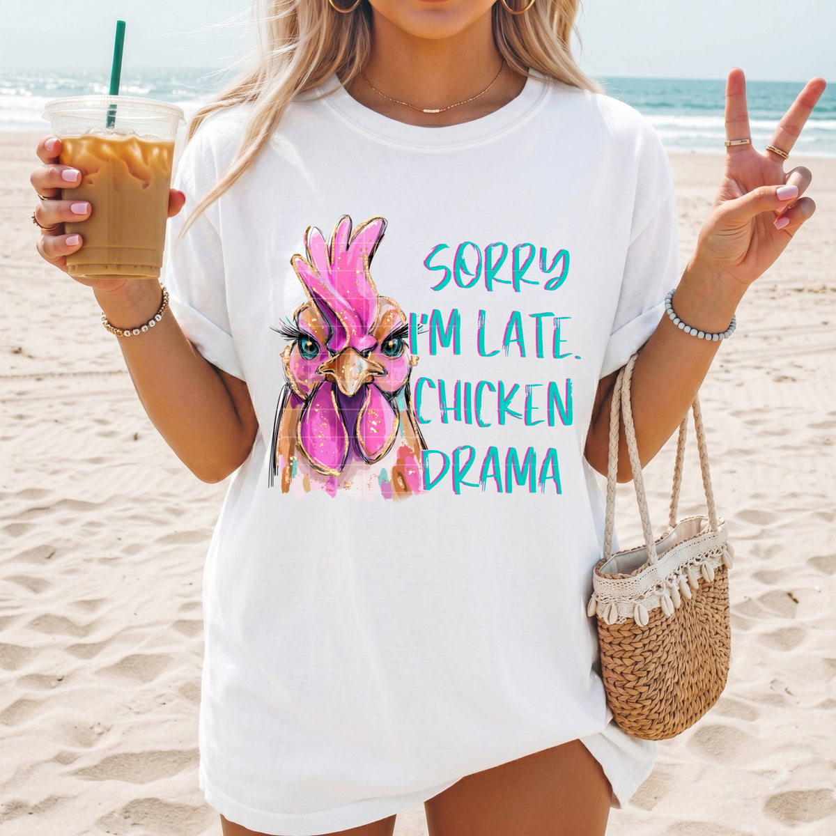 Sorry I'm late chicken drama (SDD) DTF Transfer