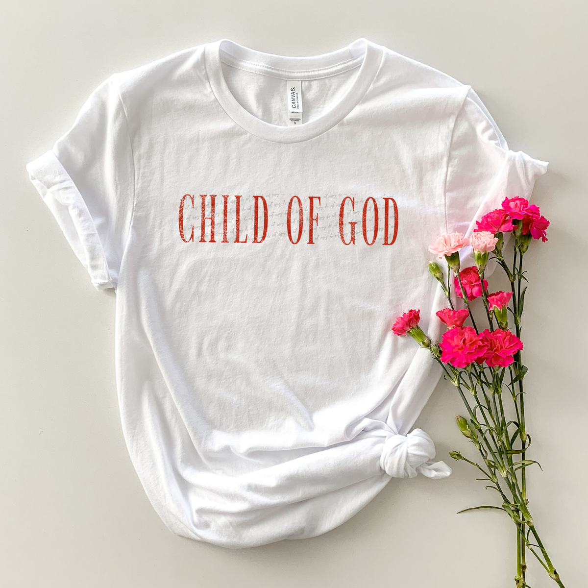 Child Of God Serif Red Grunge 86381 DTF Transfer