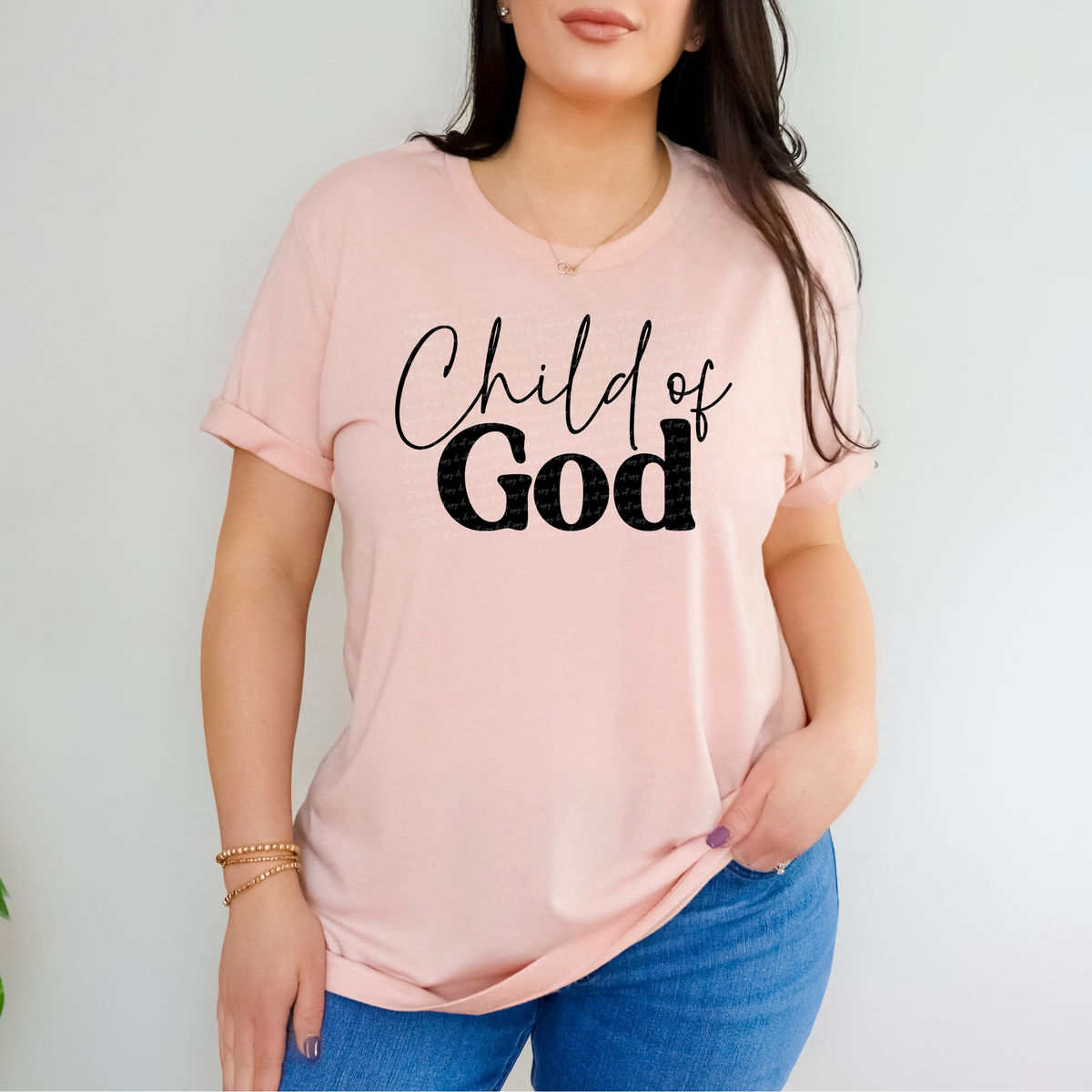 Child Of God Cursive And Serif Font Black 89310 DTF Transfer
