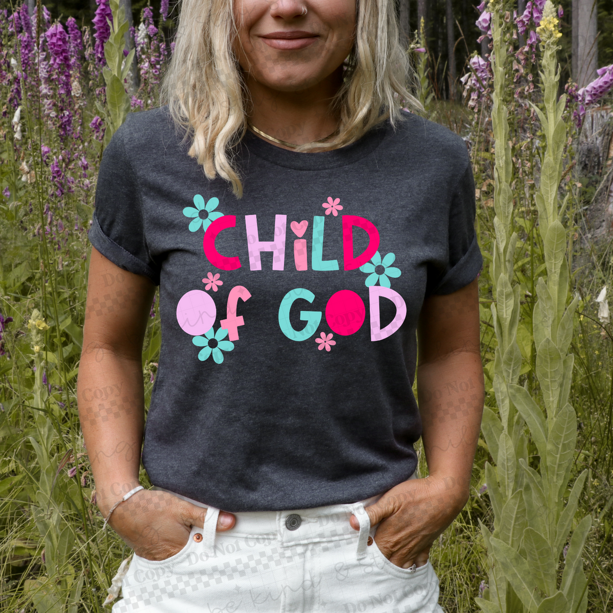 Child of god flowers (CMLD) 107064 DTF transfer