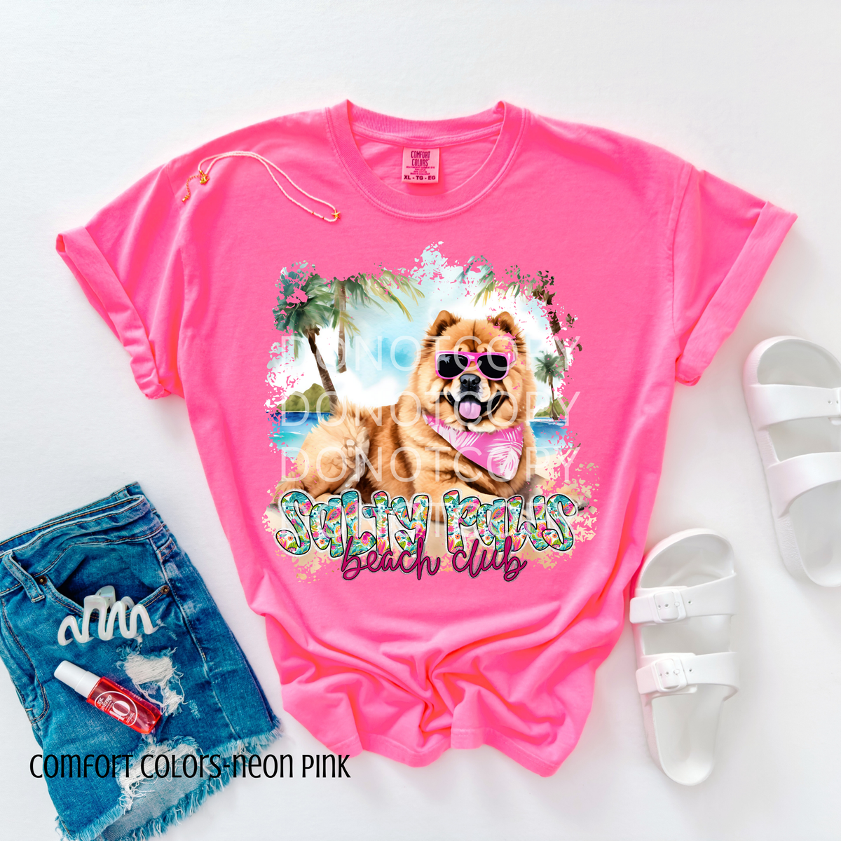 Chow Chow Salty Paws Beach Club (CSG) 101097 DTF transfer