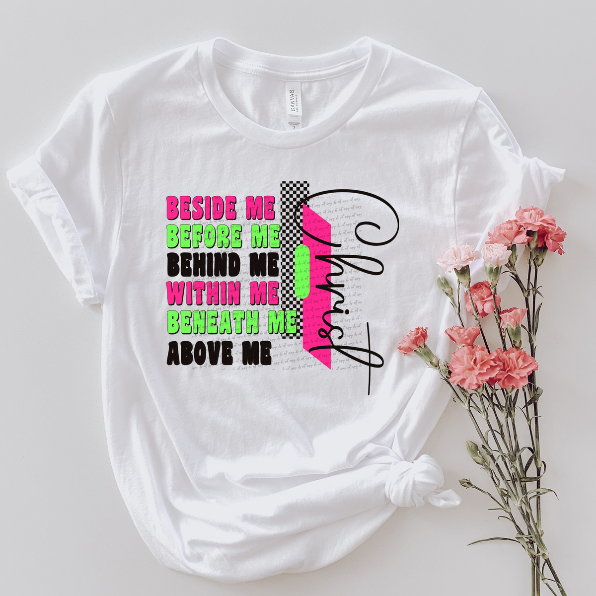 Christ Beside Me, Before Me, Behind Me, Within Me, Beneath Me, Above Me 59240 DTF transfer