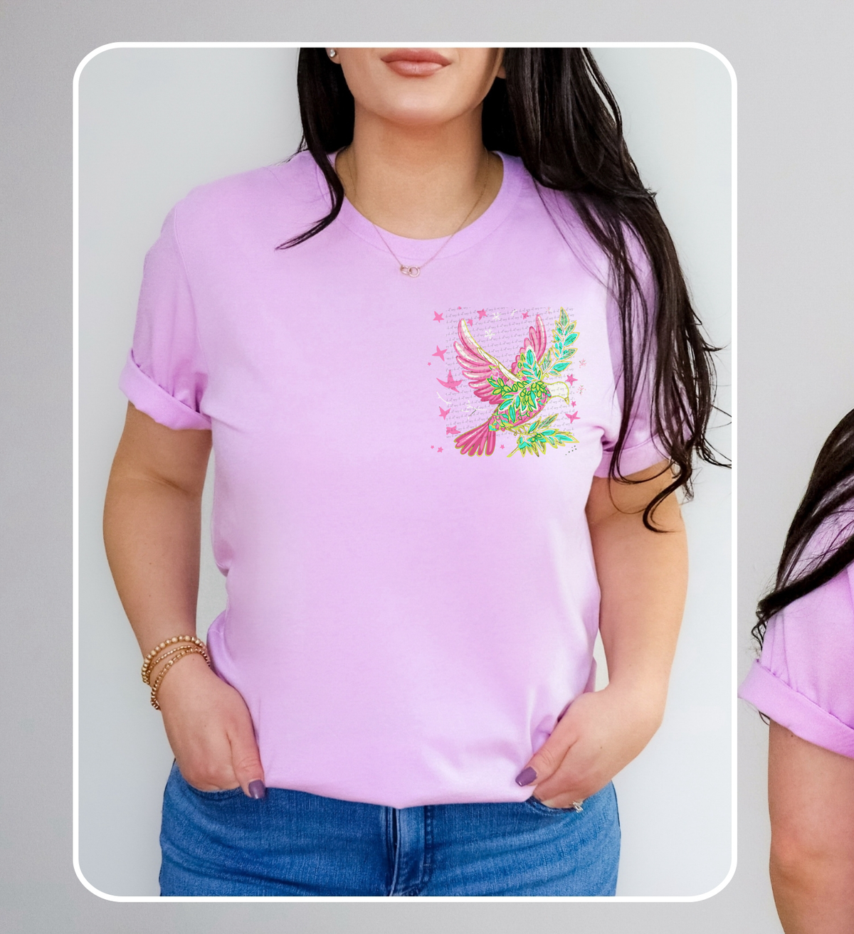 Christ Is The Same Yesterday Today And Forever More Hebrews 13:8 Floral (FRONT PRINT) 76817 DTF Transfer