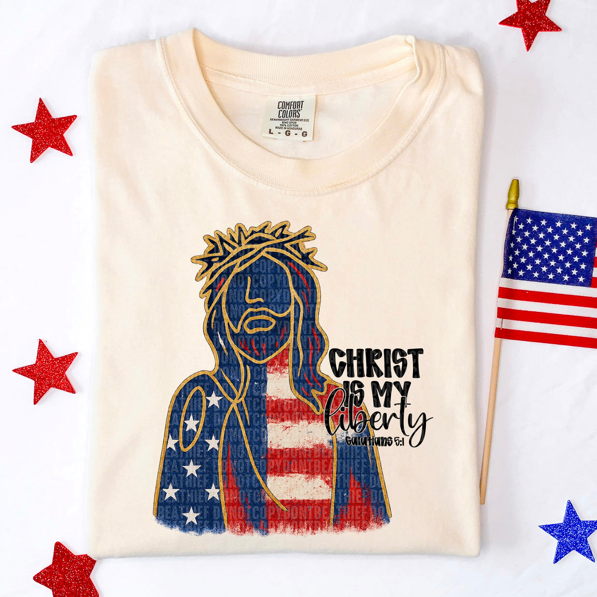 Christ is my liberty black font (SDD) 100226 DTF transfer