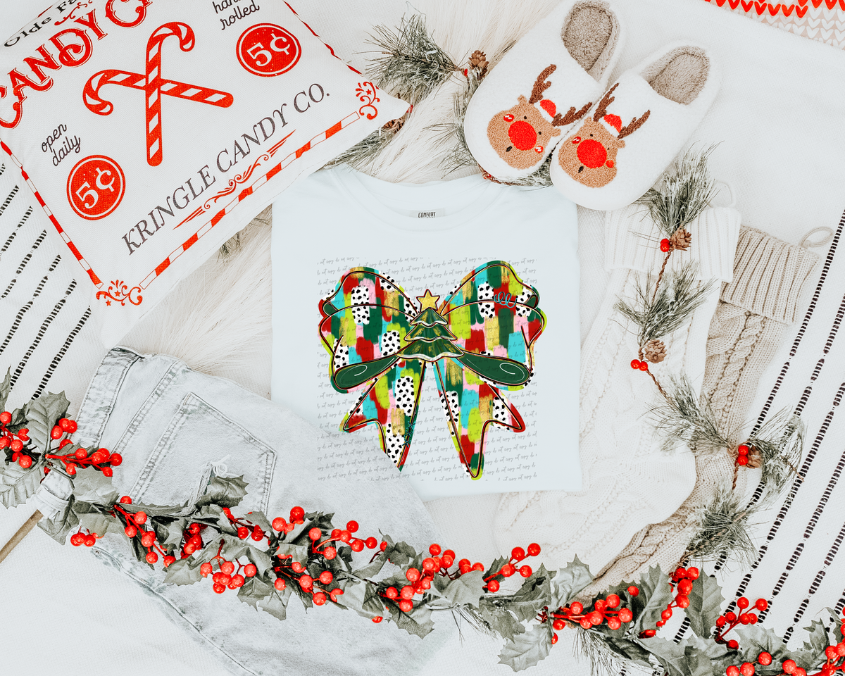 Christmas Bow Brushstroke 104673 DTF transfer