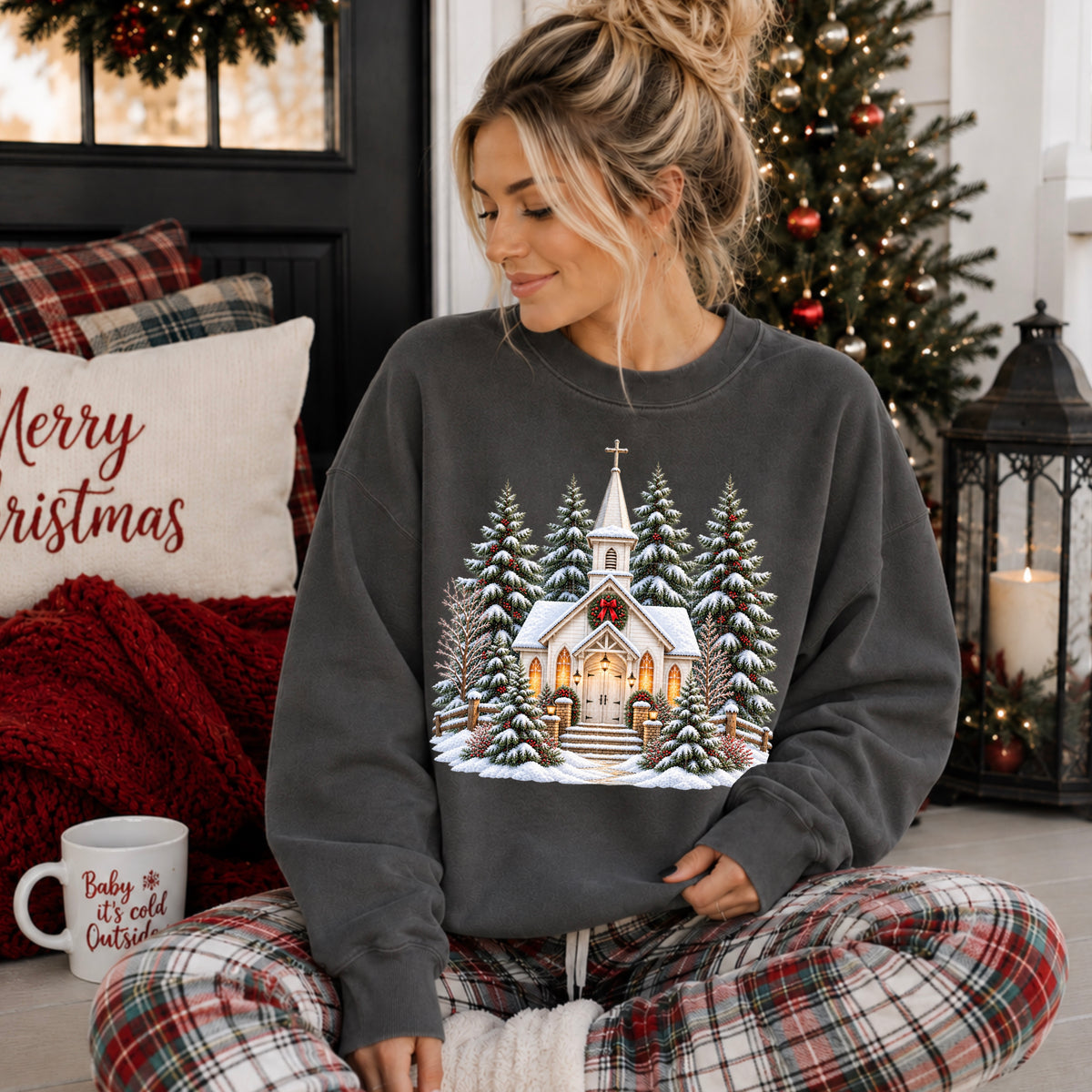 Christmas church (SDD) DTF Transfer