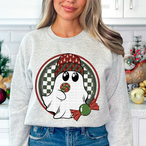 Christmas Ghost Checkered (SDD) DTF Transfer