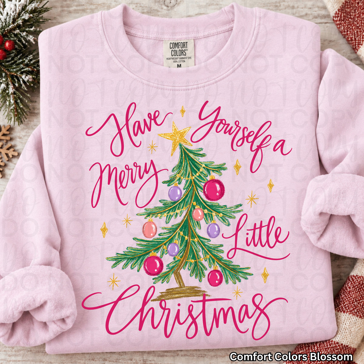 Have yourself a merry little Christmas stick tree (UAC) DTF Transfer