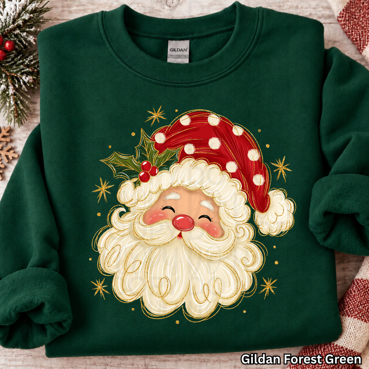 Santa red and white polkadot hat (UAC) DTF transfer