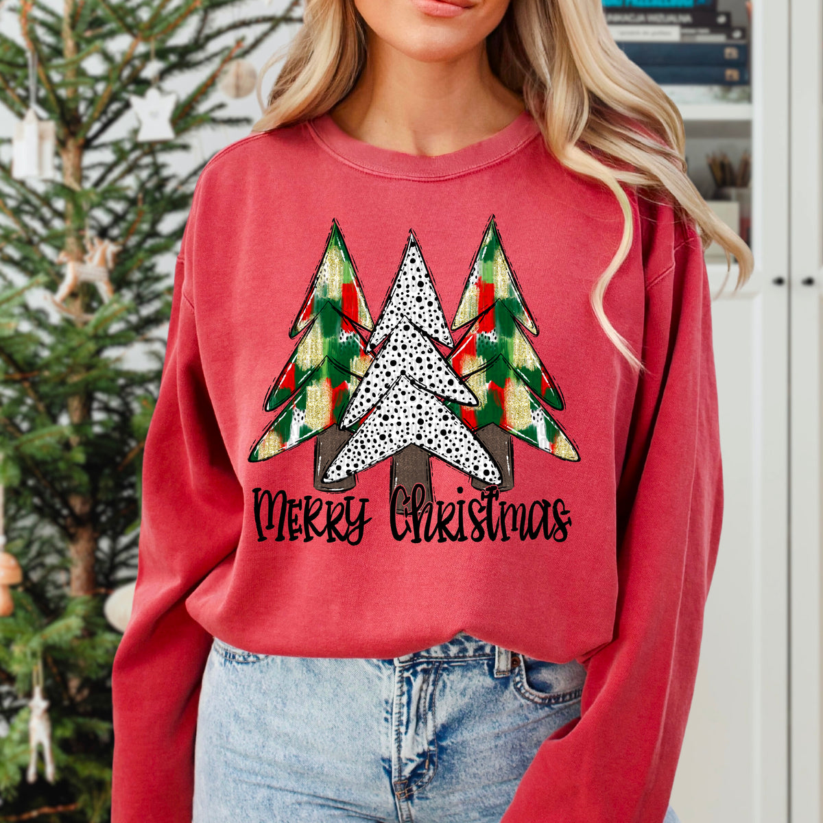 Red & Green Christmas Trees (SDD) DTF Transfer