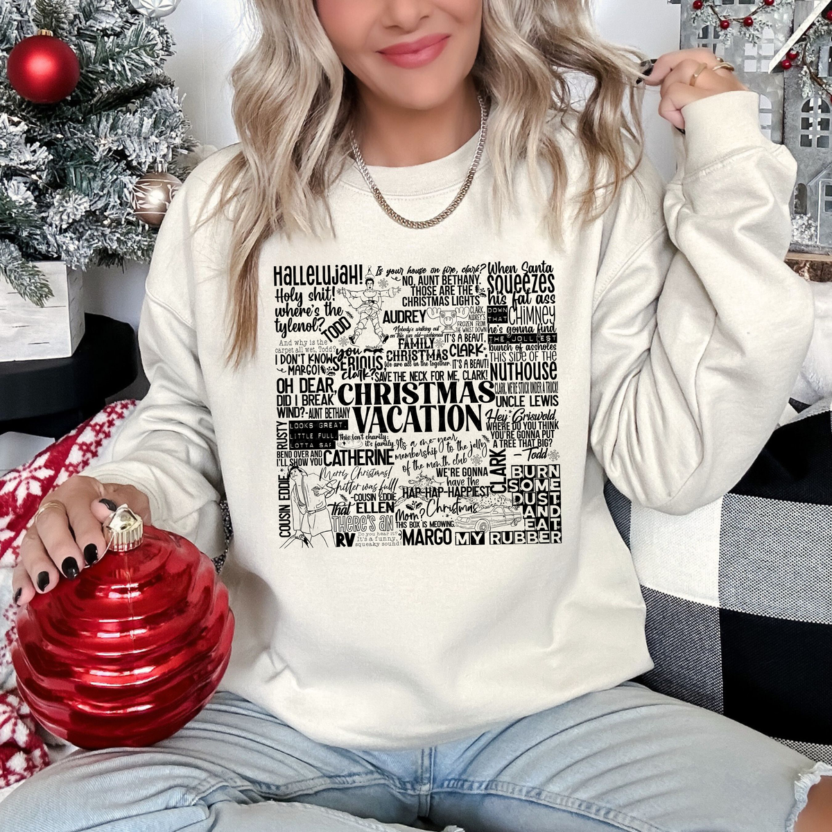 Christmas Vacation Subway Black Font 115826 DTF transfer