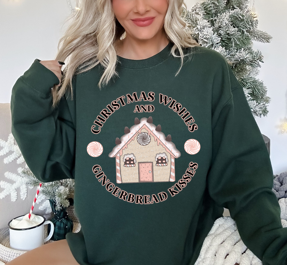 Christmas Wishes and Gingerbread Kisses House 115828 DTF TRANSFER