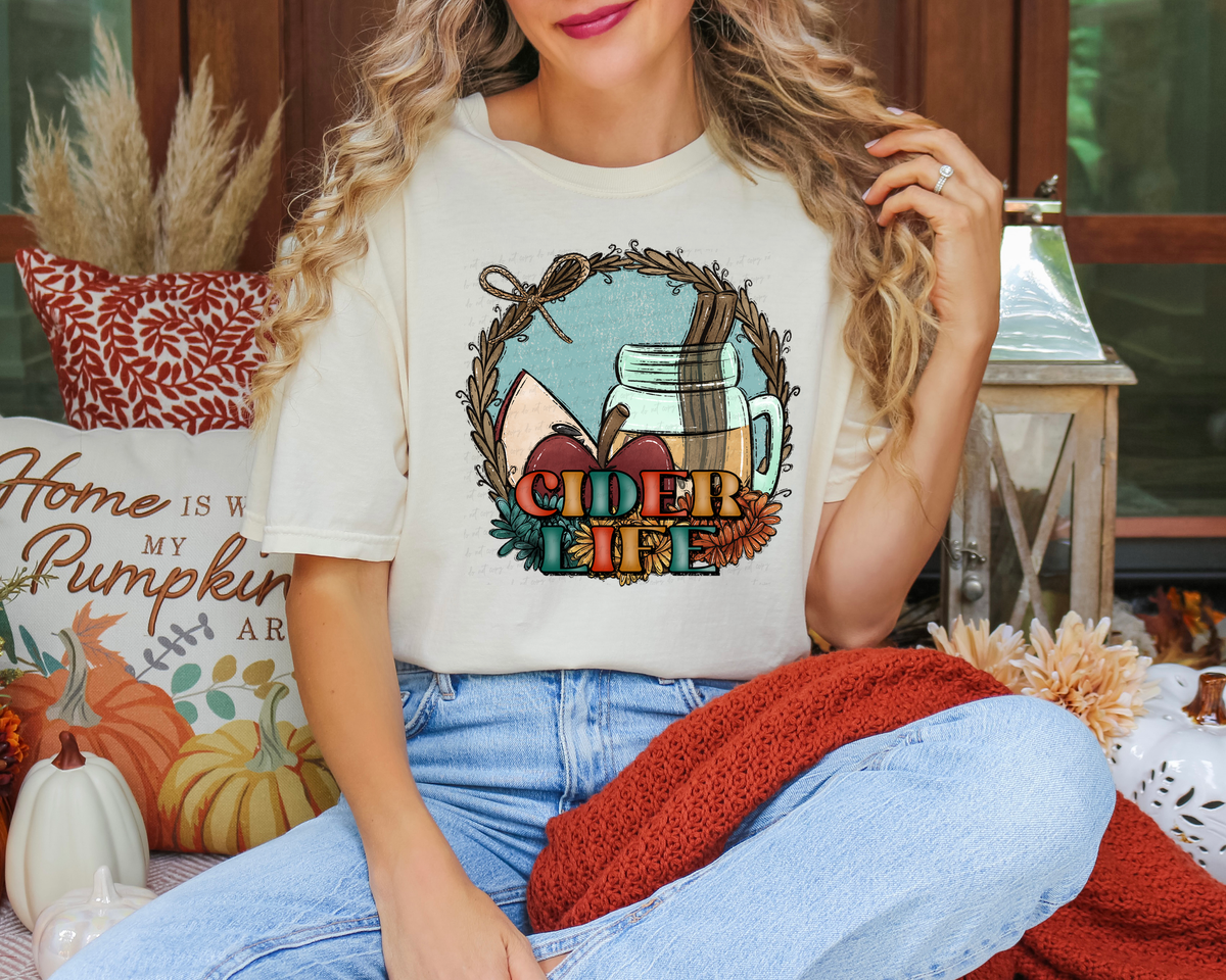 Cider Life Circle Collage 115867 DTF Transfer