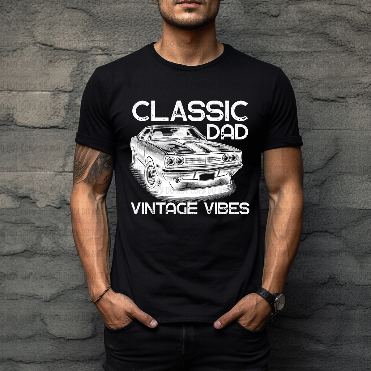 Classic Dad WHITE (Revel) 102808 DTF transfer