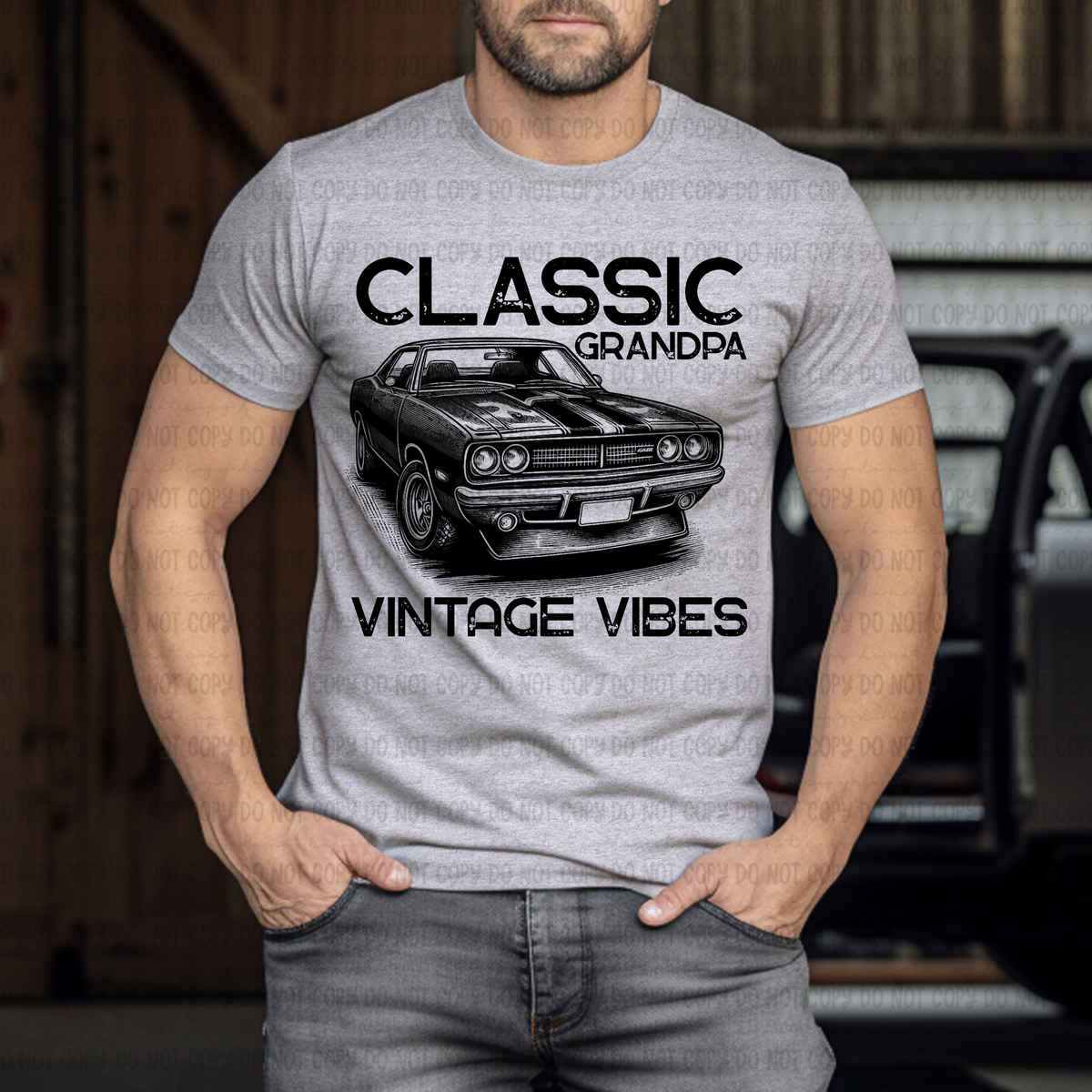 Classic Grandpa BLACK (Revel) 102806 DTF transfer