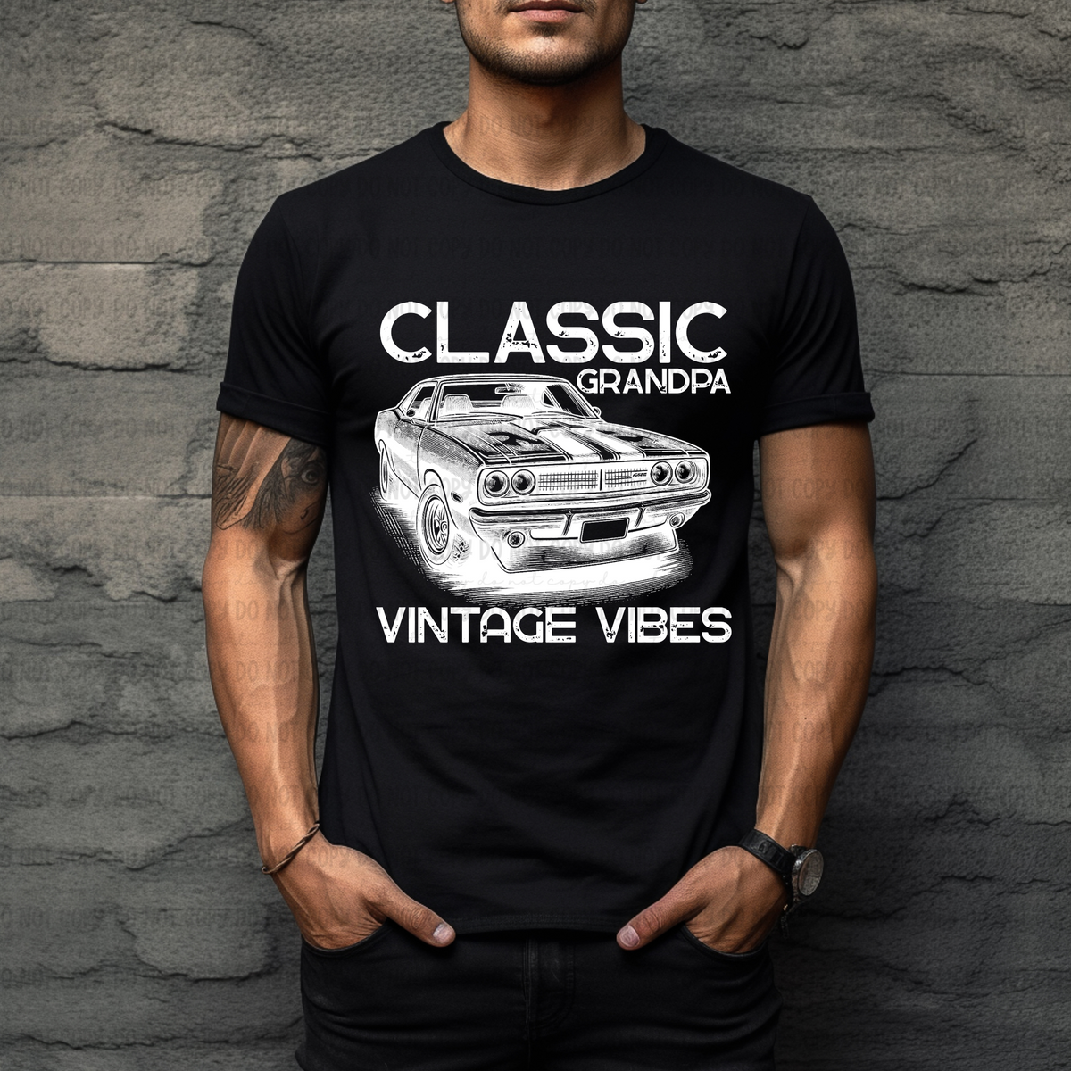 Classic Grandpa WHITE (Revel) 102807 DTF transfer