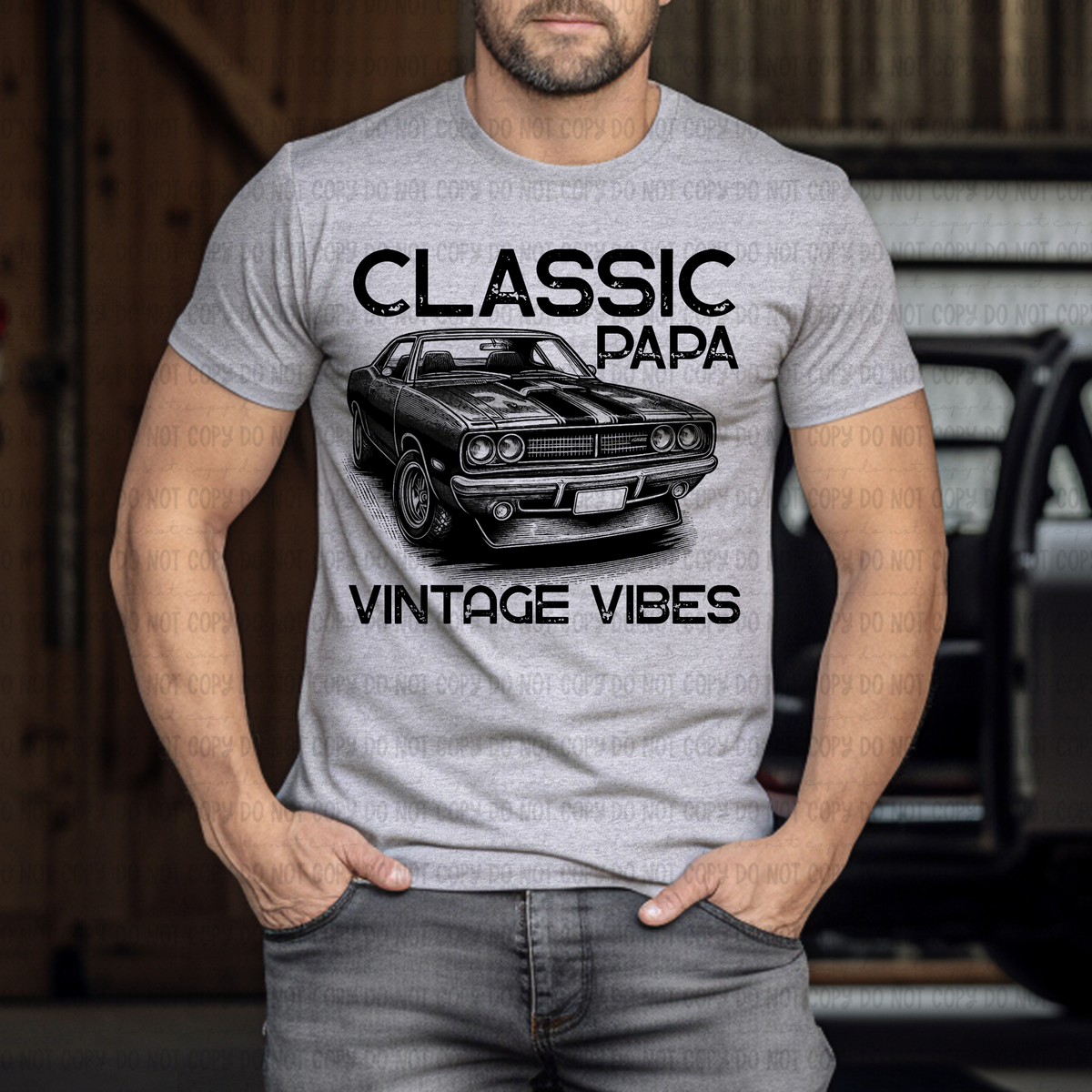 Classic Papa BLACK (Revel) 102805 DTF transfer