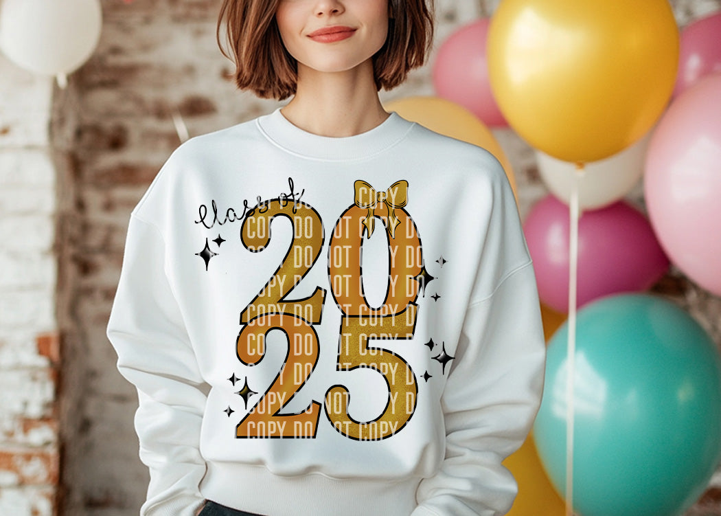 Class of 2025 Gold (Caplinger) DTF transfer