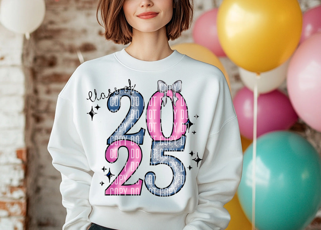 Class of 2025 Pink and Blue (Caplinger) DTF transfer