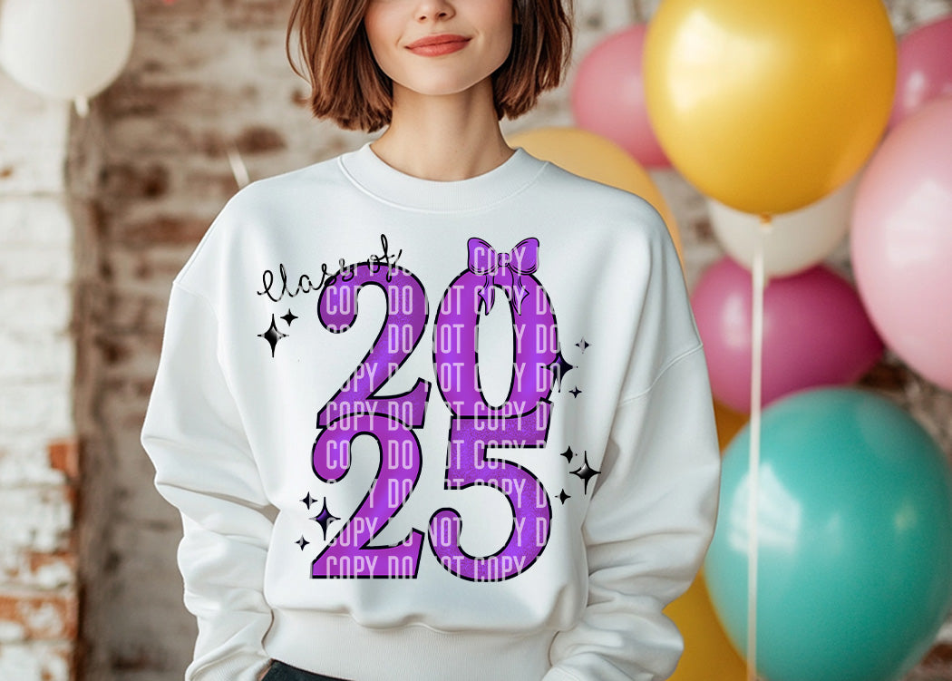 Class of 2025 Purple (Caplinger) DTF transfer