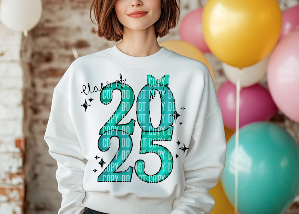 Class of 2025 Turquoise (Caplinger) DTF transfer