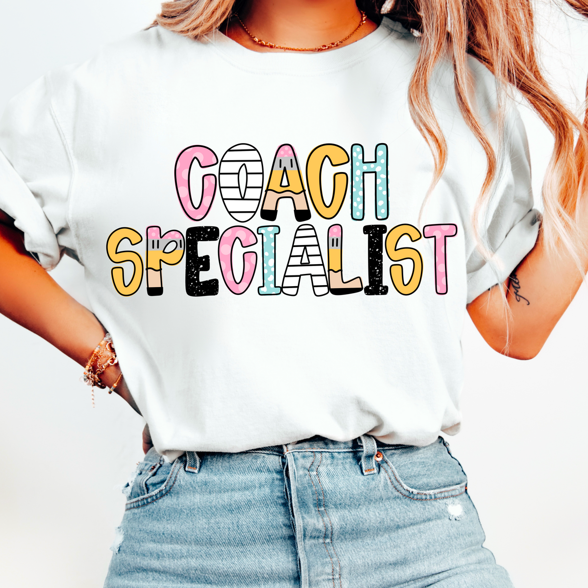 Coach Specialist Pencil/Paper Font (CMD) 102287 DTF transfer