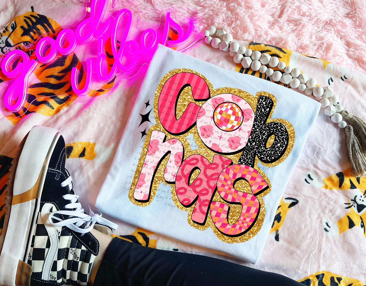 Cobras Faux Glitter Retro 51554 DTF transfer