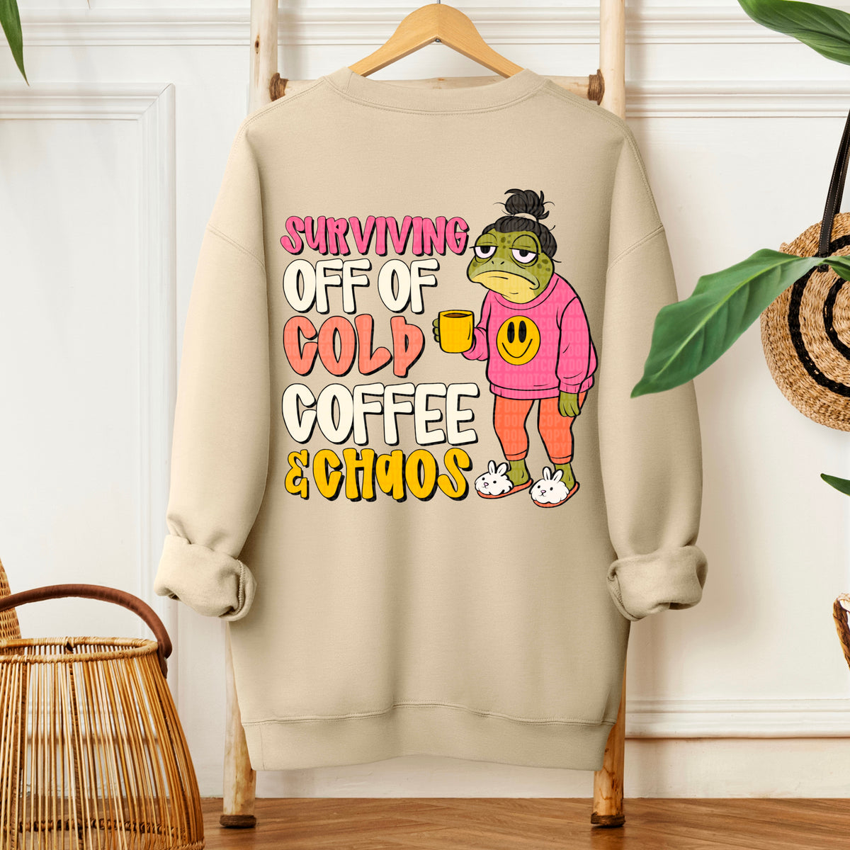 Surviving Off Of Cold Coffee And Chaos 104316 DTF transfer