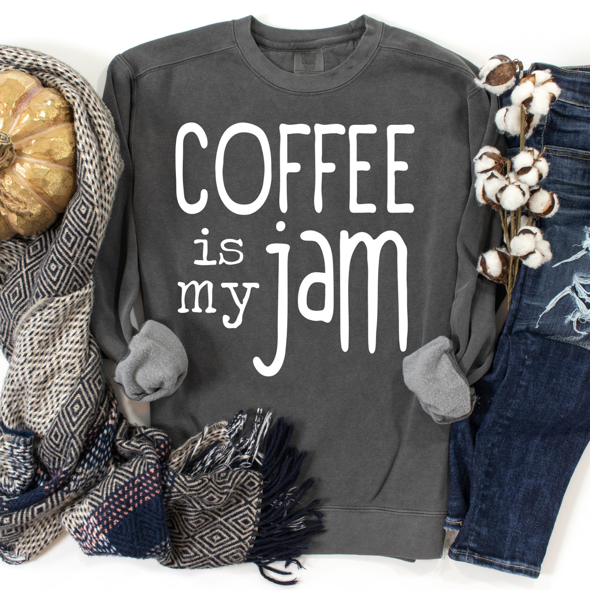 Coffee is my jam white 2669 DTF TRANSFER