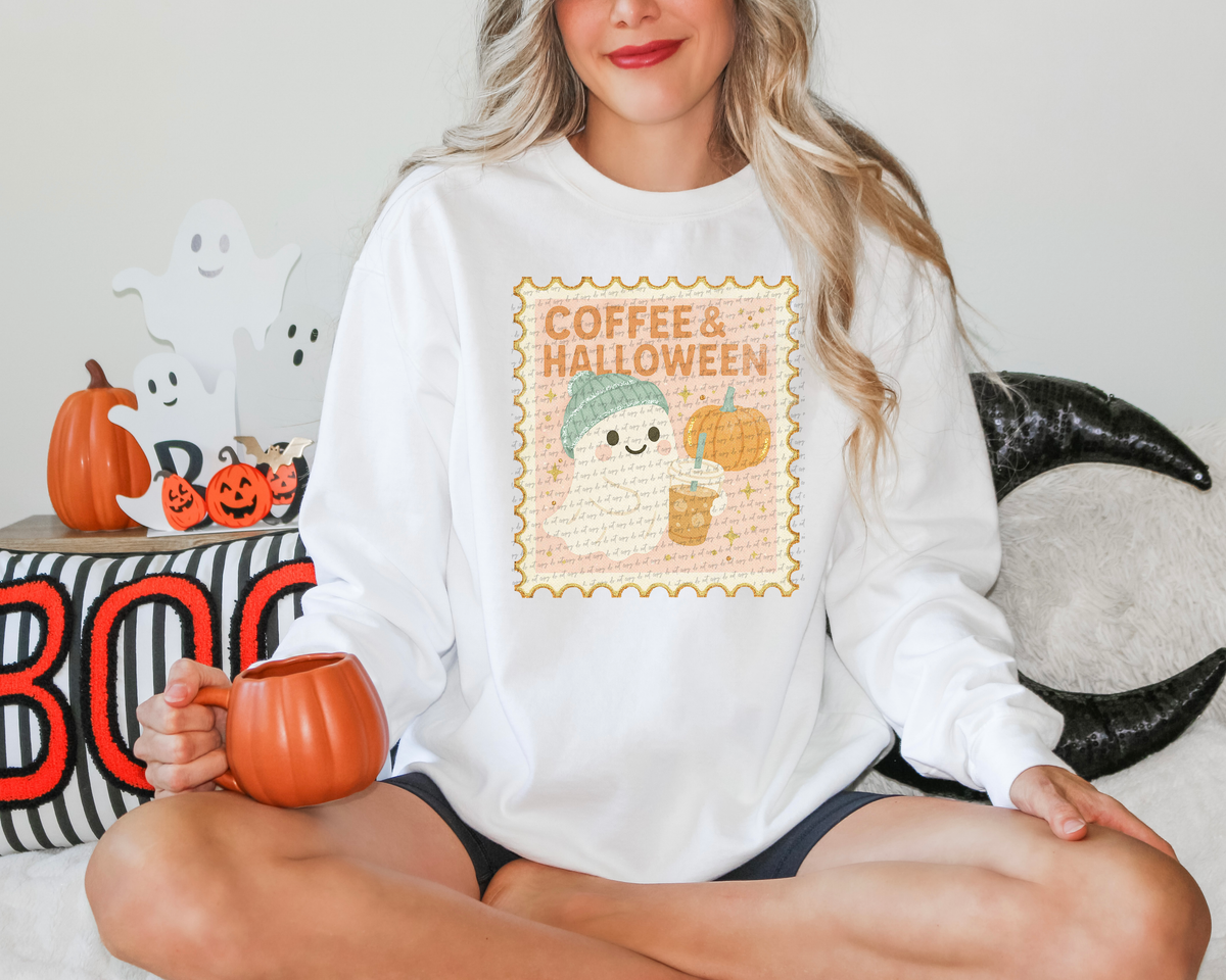 Coffee & Halloween 108405 DTF transfer
