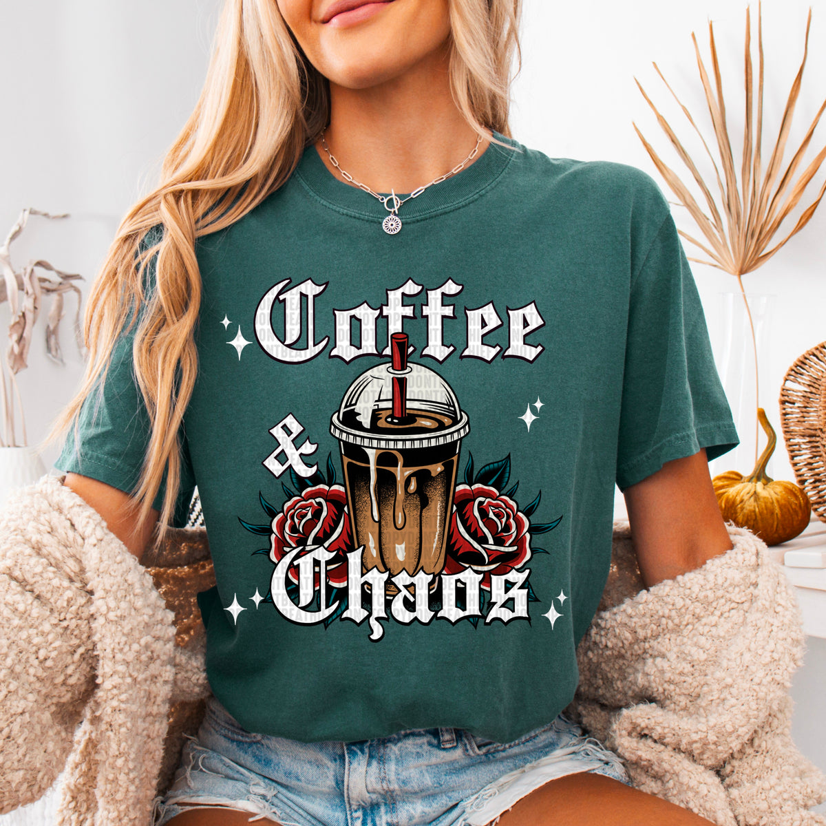 Coffee & Chaos 104634 DTF transfer