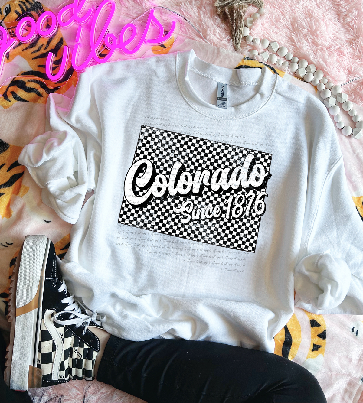 Colorado Since 1876 Checkered Grunge 66721 DTF transfer