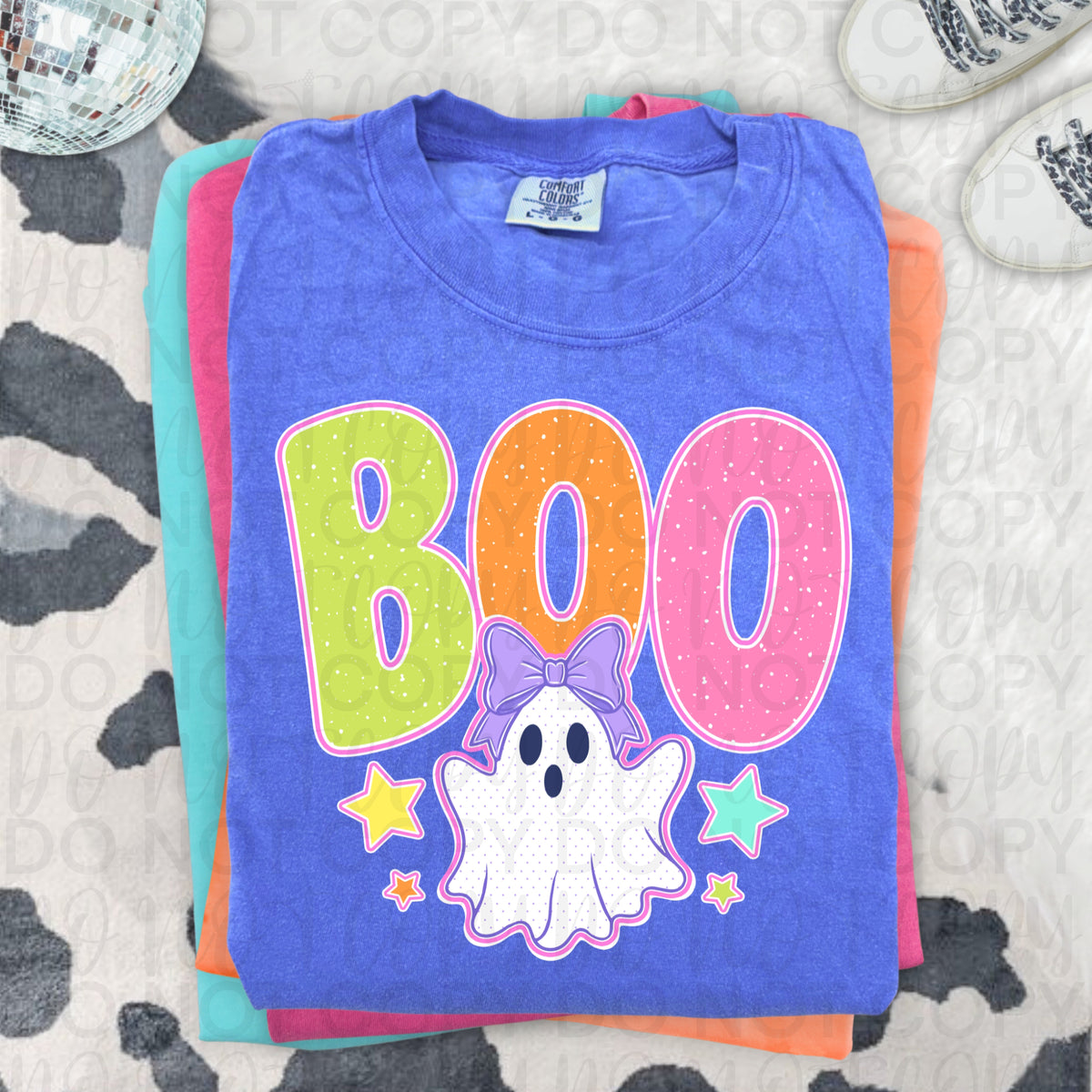 Boo colorful ghost (UAC) DTF Transfer