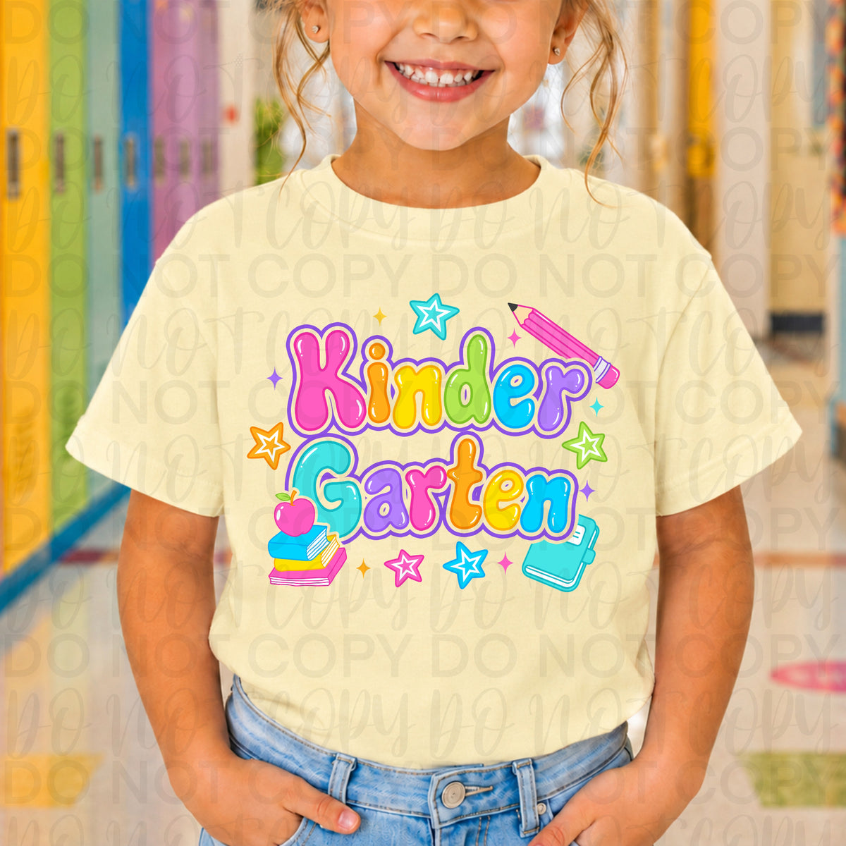 Kindergarten colorful stars (UAC) DTF Transfer