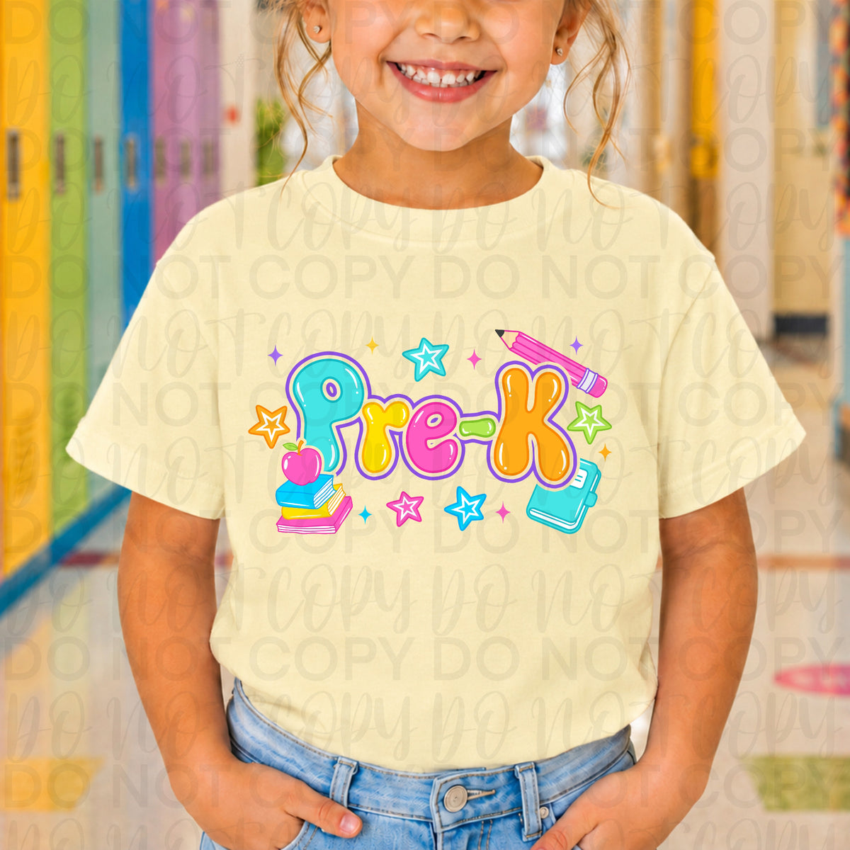 Pre-K colorful stars (UAC) DTF Transfer