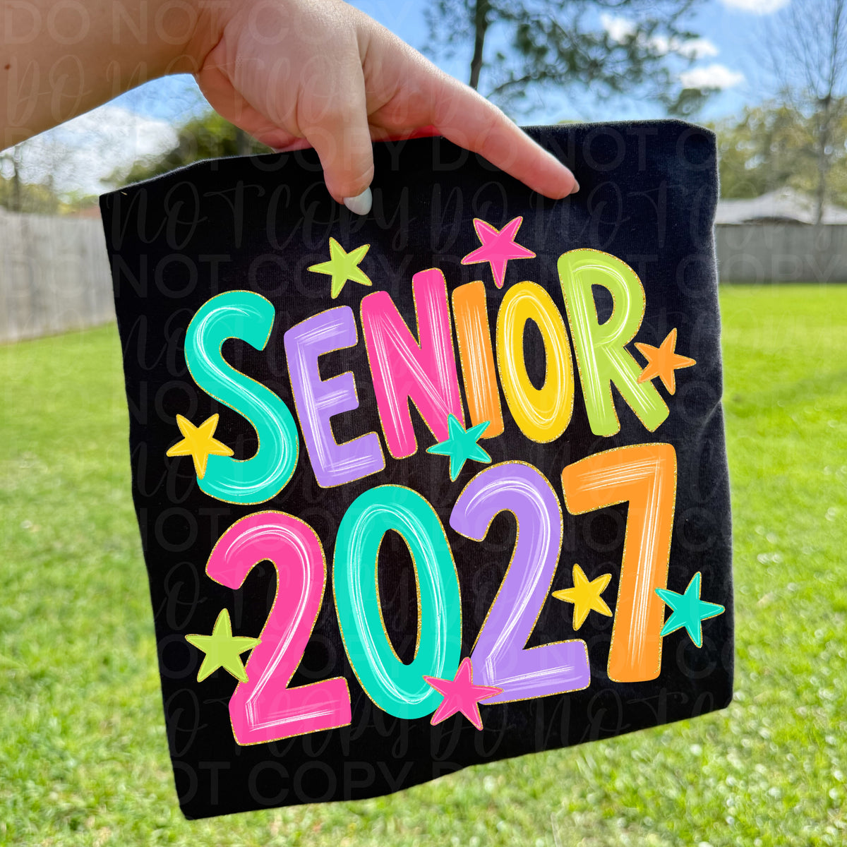 Senior 2027 colorful stars (UAC) DTF Transfer