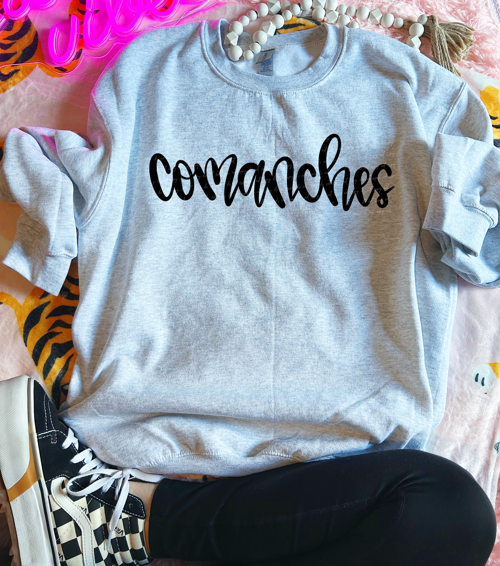 Comanches Hand Lettered 54036 DTF transfer – Mud & Grace Transfers