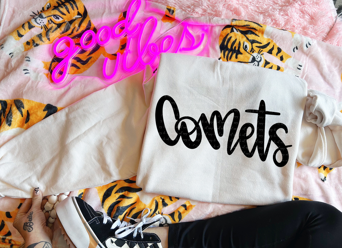 Comets Hand Lettered 54037 DTF transfer